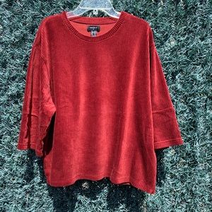 Corduroy/velvet loose top